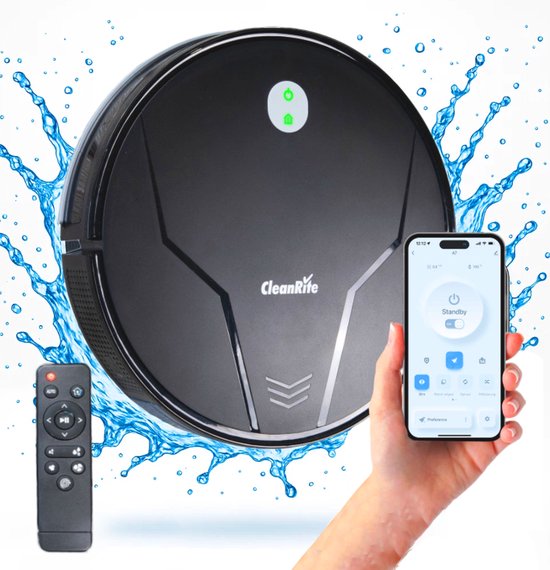 CleanRite Robotstofzuiger met Dweilfunctie en Laadstation