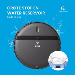 CleanWise Henk+ 4 Dweil Doeken Robotstofzuiger met Dweilfunctie