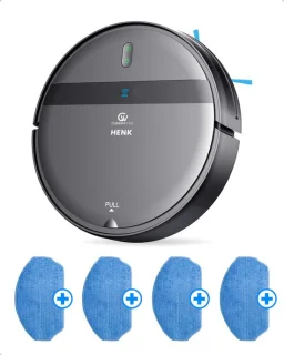CleanWise Henk+ 4 Dweil Doeken Robotstofzuiger met Dweilfunctie