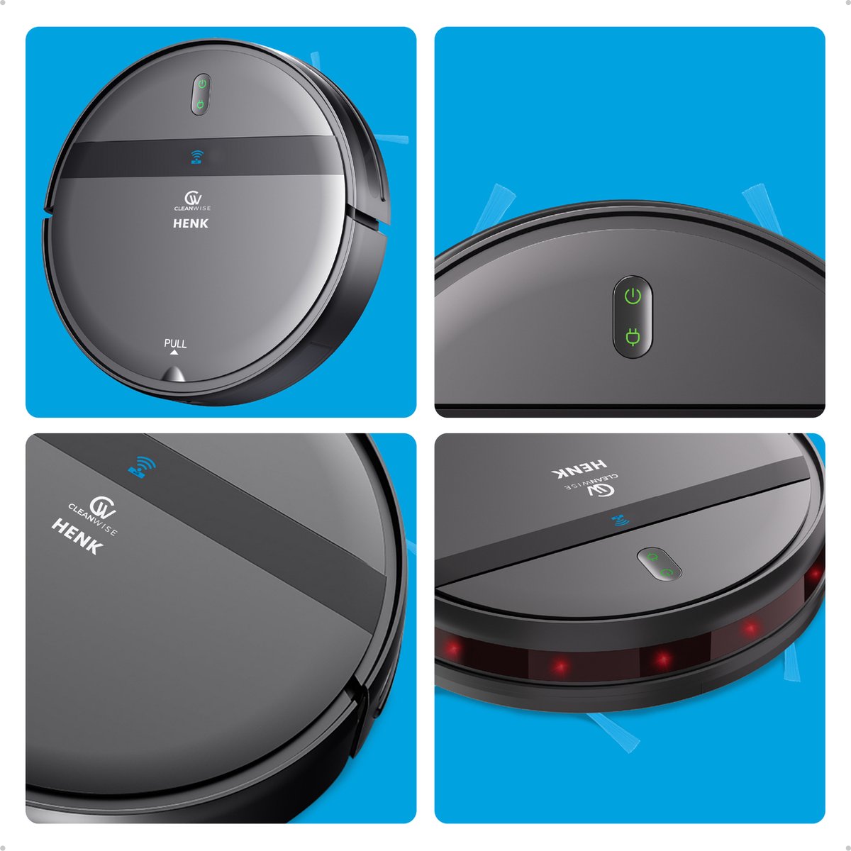 CleanWise Henk Robotstofzuiger Met Dweilfunctie 2-pack