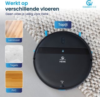 CleanWise Henk Robotstofzuiger met Dweilfunctie