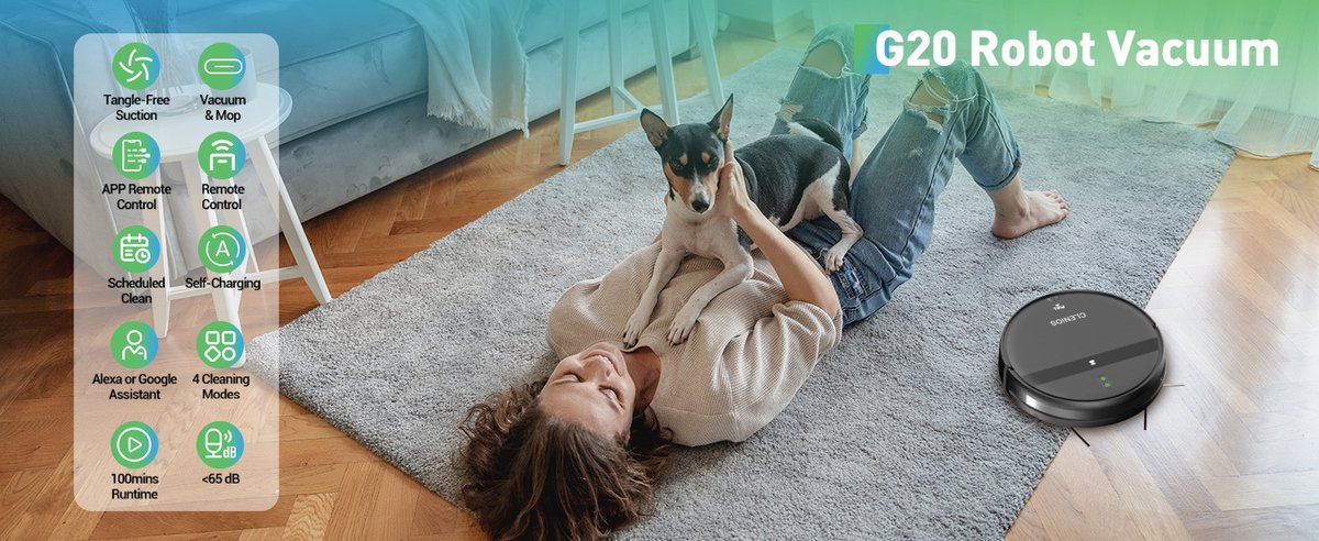 CLENiOS G20 Robotstofzuiger met Dweilfunctie
