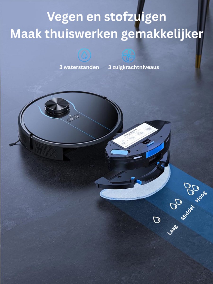 CLVP Robotstofzuiger Huisdieren Draadloos Met Laadstation