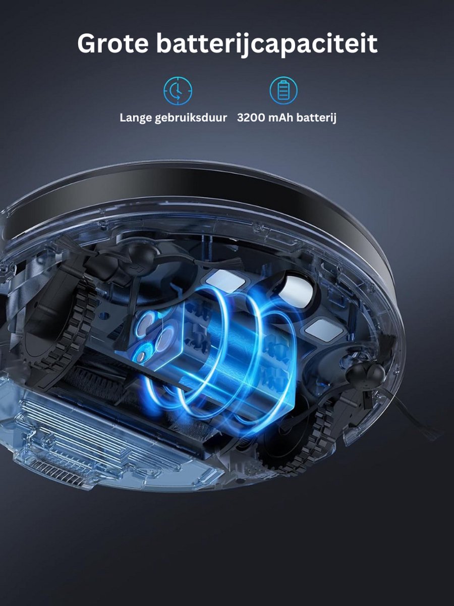 CLVP Robotstofzuiger Huisdieren Draadloos Met Laadstation
