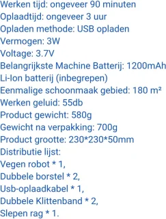 Compacte Robotstofzuiger met Desinfecterend Licht