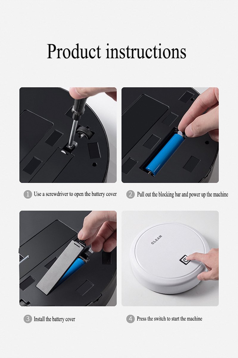 Compacte Robotstofzuiger met Desinfecterend Licht