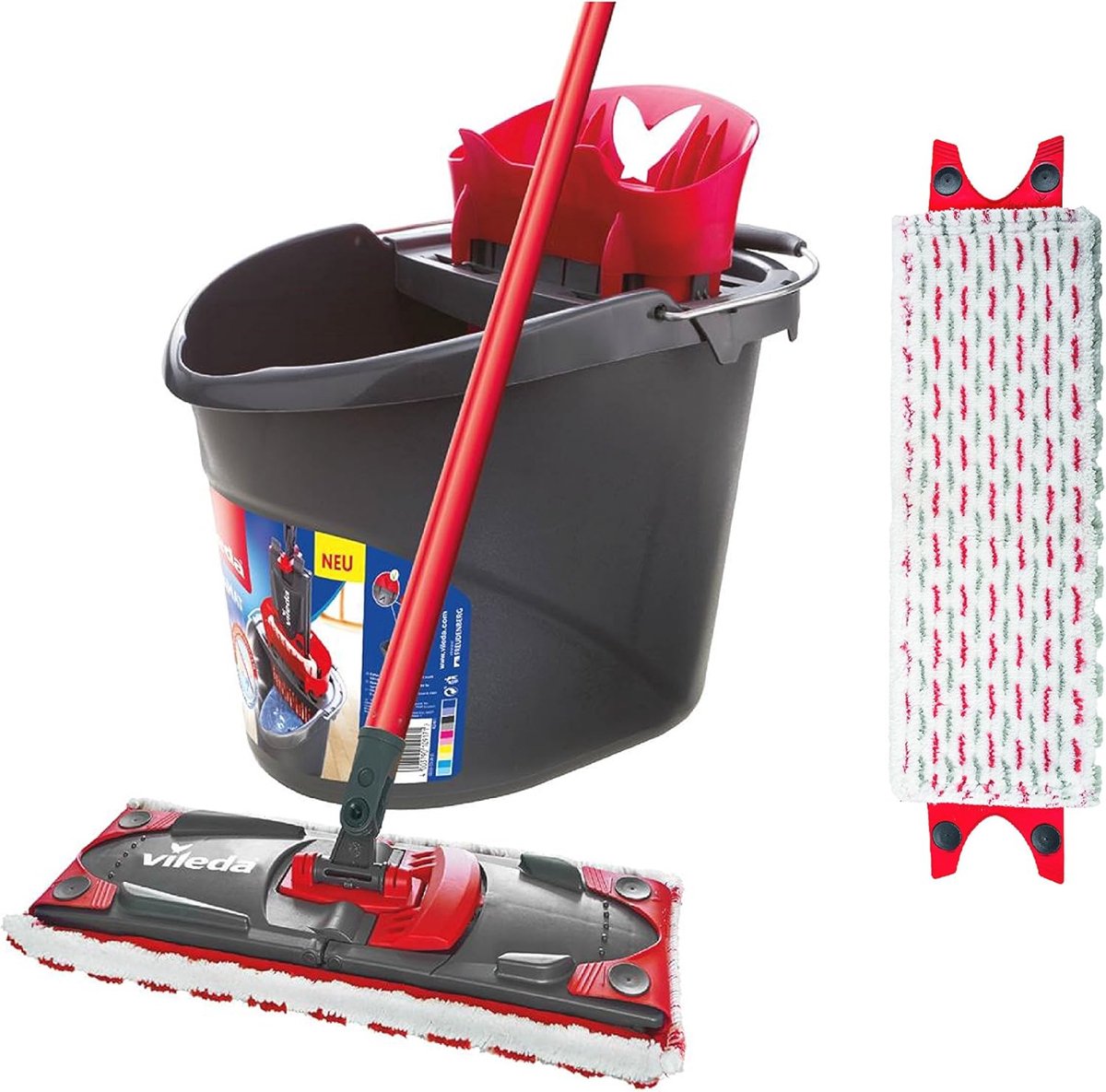 Complete set Vloerwisser met microvezel en reservehoes