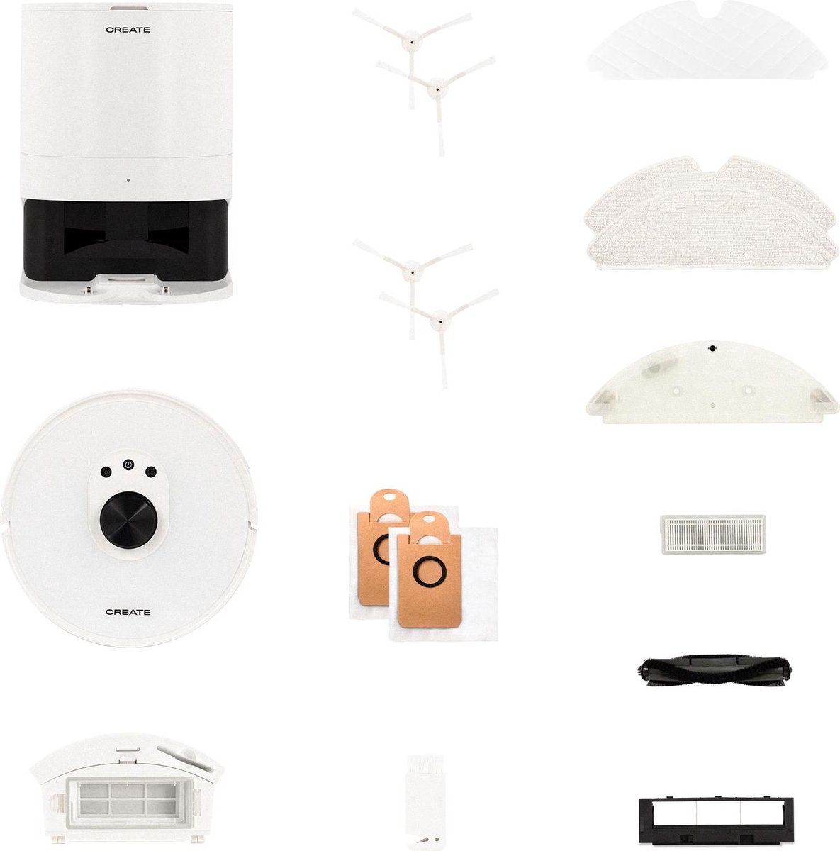 CREATE NETBOT LS27 Robotstofzuiger met Zelfontladingsbasis