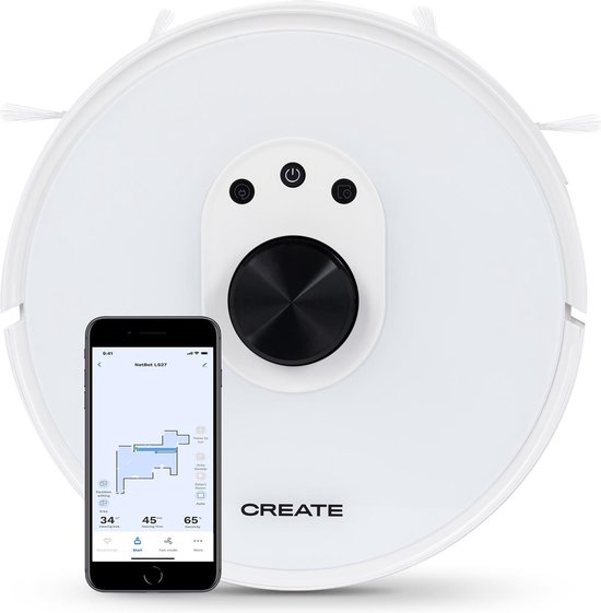 CREATE NETBOT LS27 Robotstofzuiger met Zelfontladingsbasis