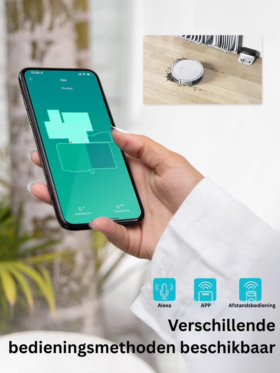 DailySupplies Robotstofzuiger Huisdieren met Laadstation