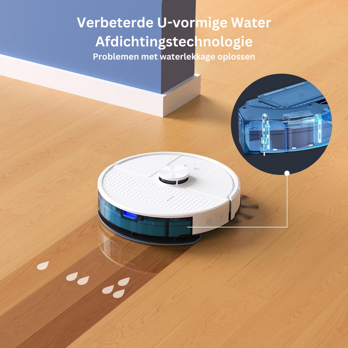 DailySupplies Robotstofzuiger met Dweilfunctie Wit