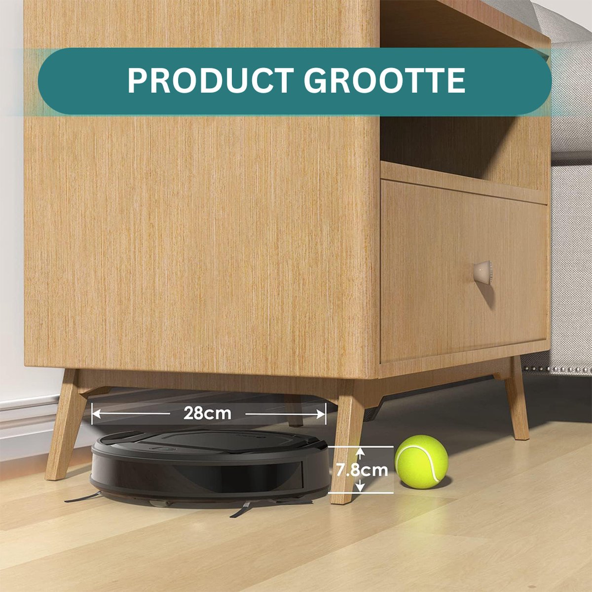 DailySupplies Robotstofzuiger met Laadstation Zwart