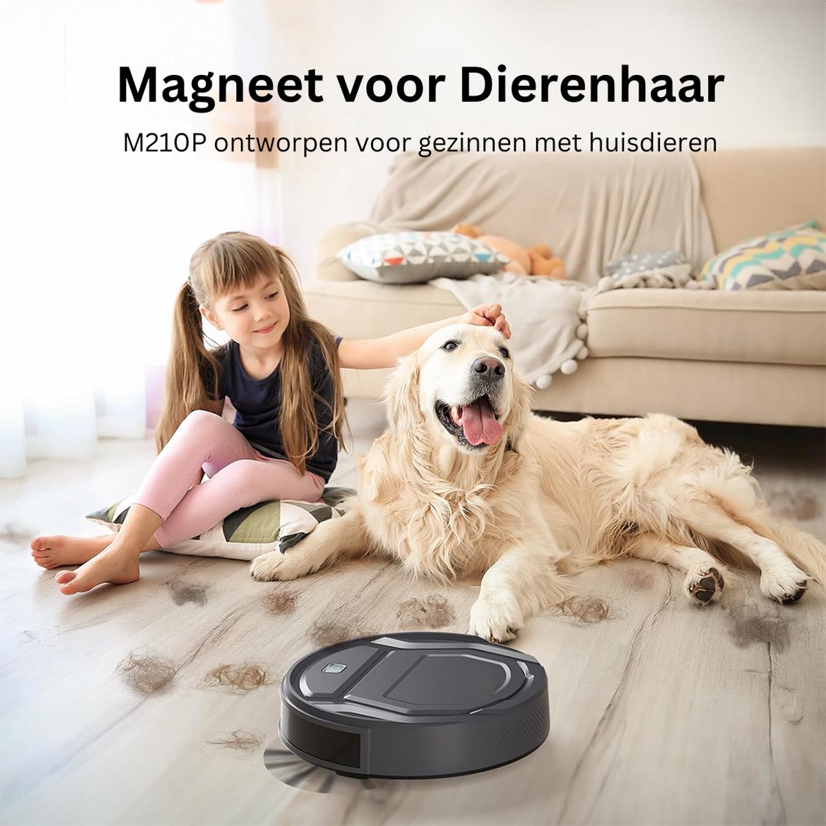 DailySupplies Robotstofzuiger met Laadstation Zwart