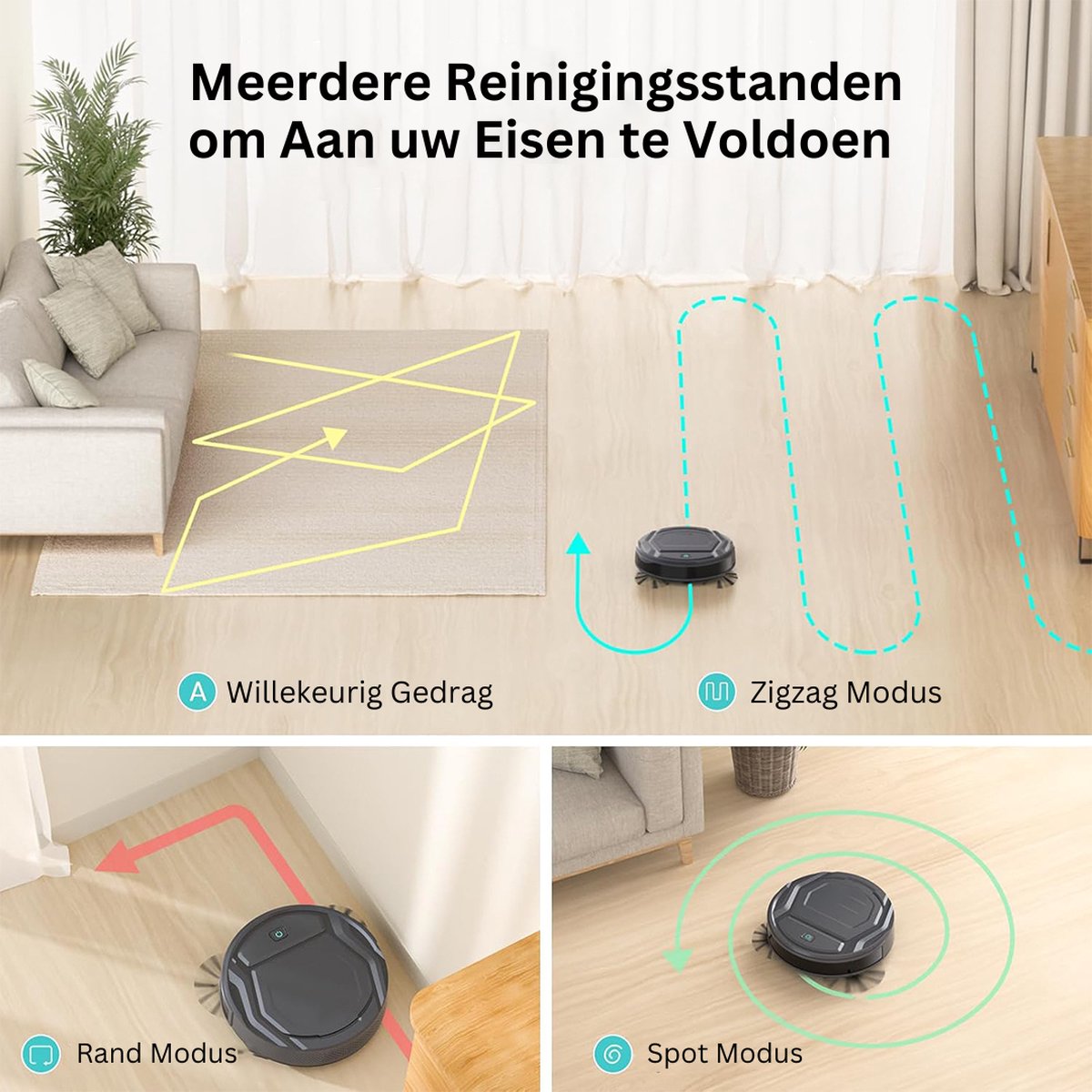 DailySupplies Robotstofzuiger met Laadstation Zwart