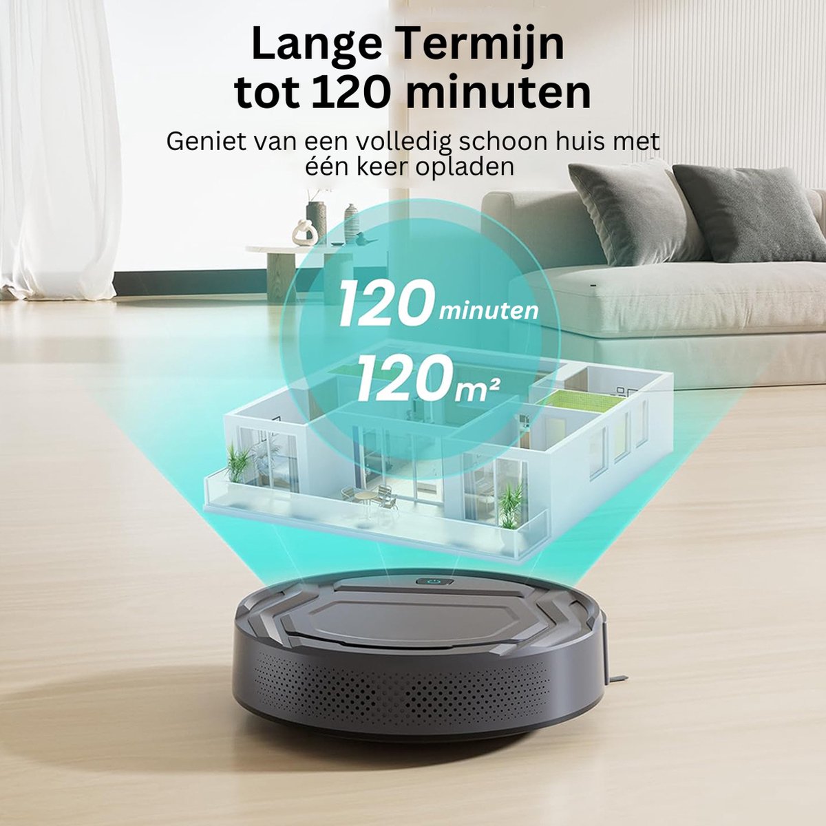 DailySupplies Robotstofzuiger met Laadstation Zwart