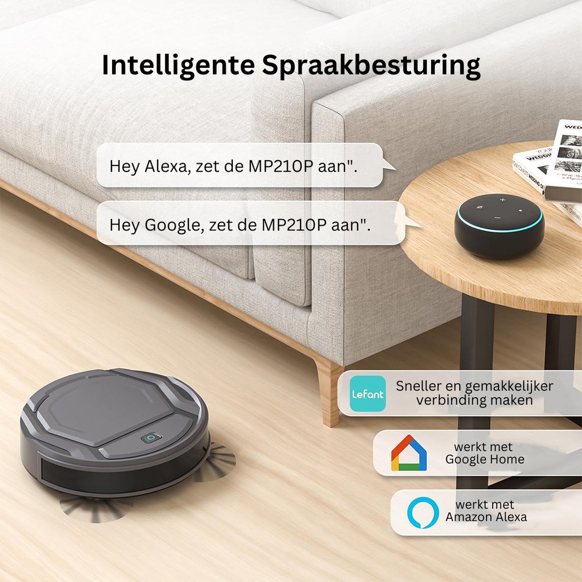 DailySupplies Robotstofzuiger met Laadstation Zwart