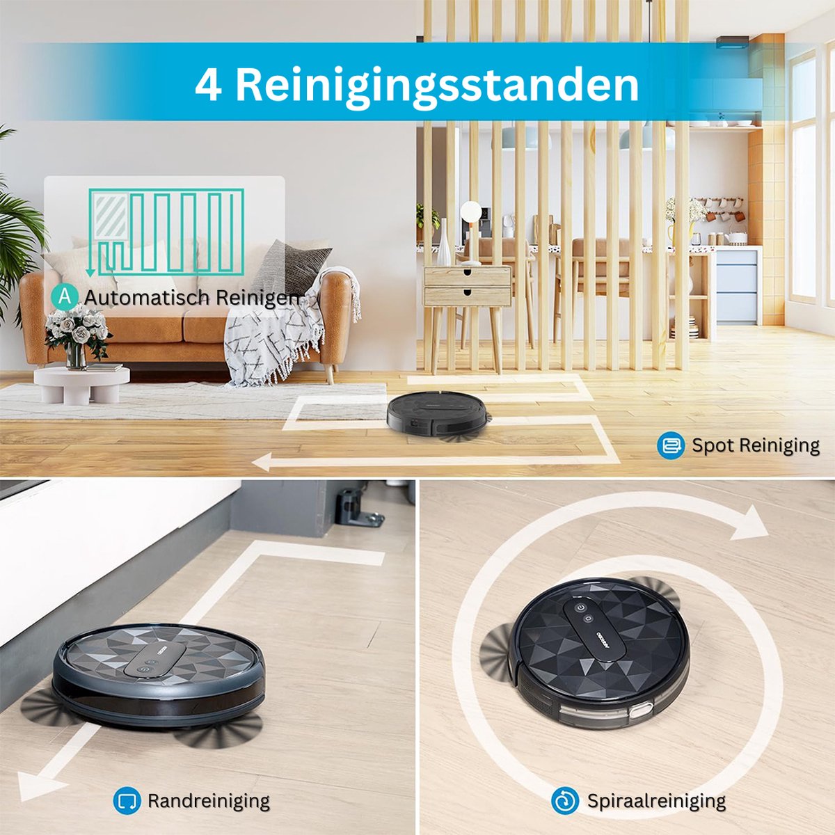 DailySupplies Robotstofzuiger met Laadstation Zwart
