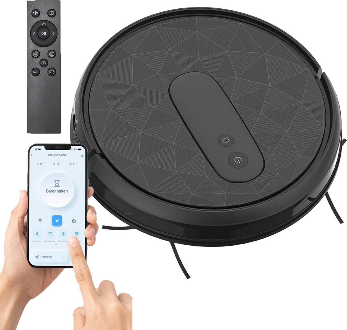 DailySupplies Robotstofzuiger met Laadstation Zwart