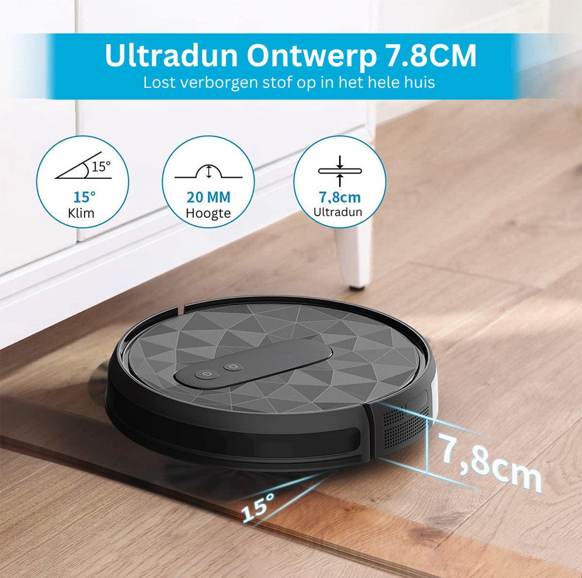 DailySupplies Robotstofzuiger met Laadstation Zwart
