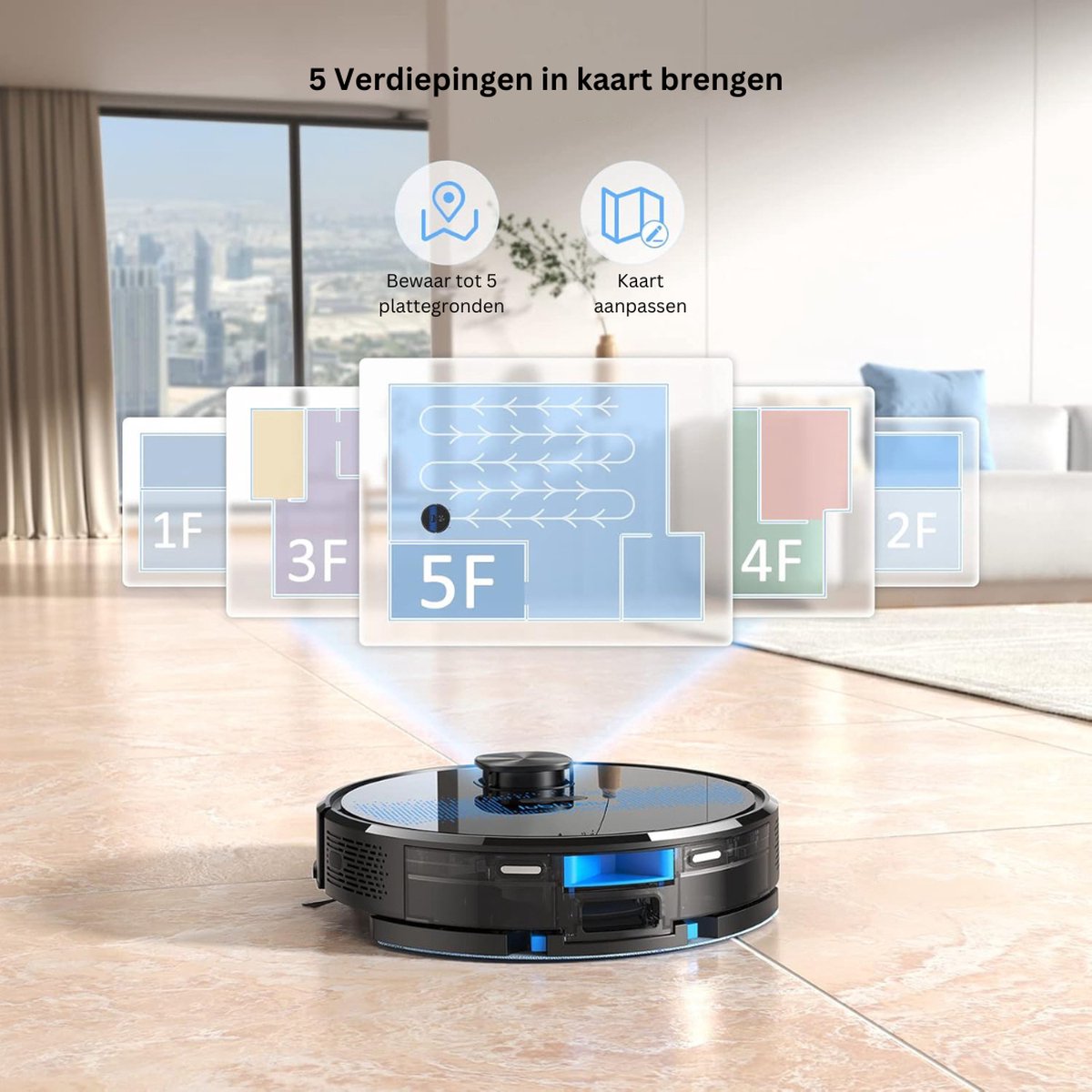 DailySupplies Robotstofzuiger met Laadstation Zwart