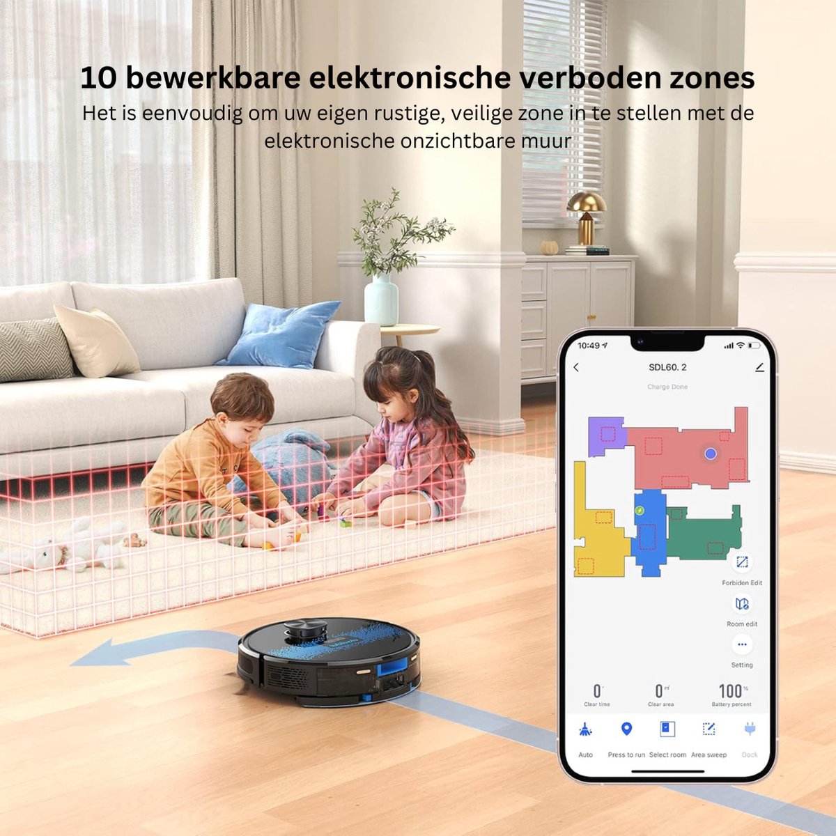 DailySupplies Robotstofzuiger met Laadstation Zwart