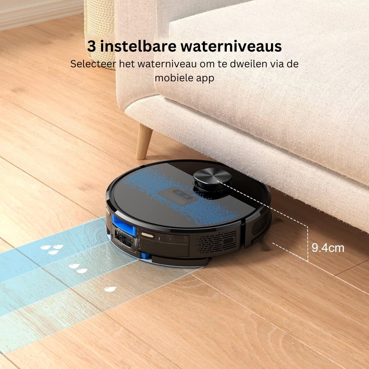 DailySupplies Robotstofzuiger met Laadstation Zwart