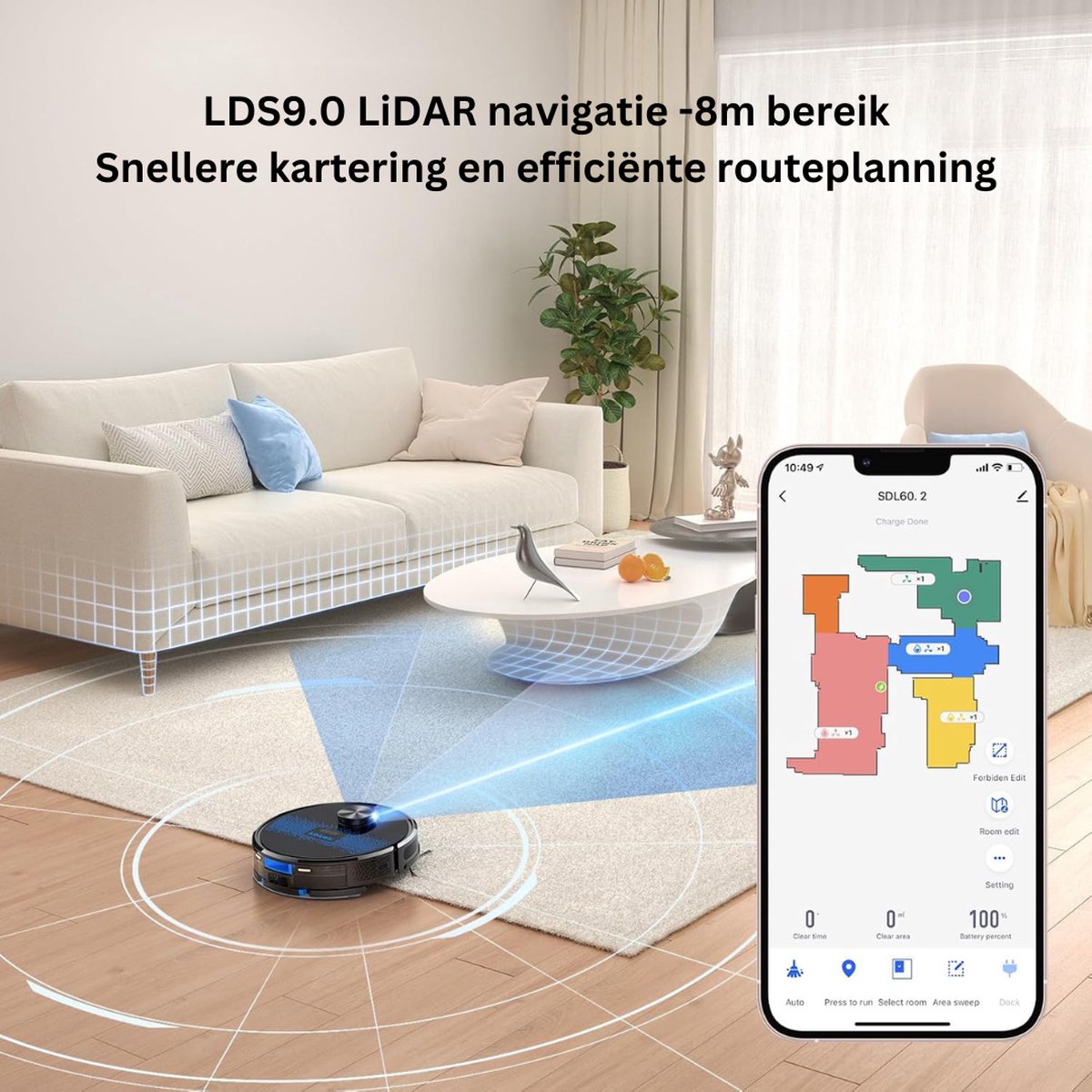 DailySupplies Robotstofzuiger met Laadstation Zwart