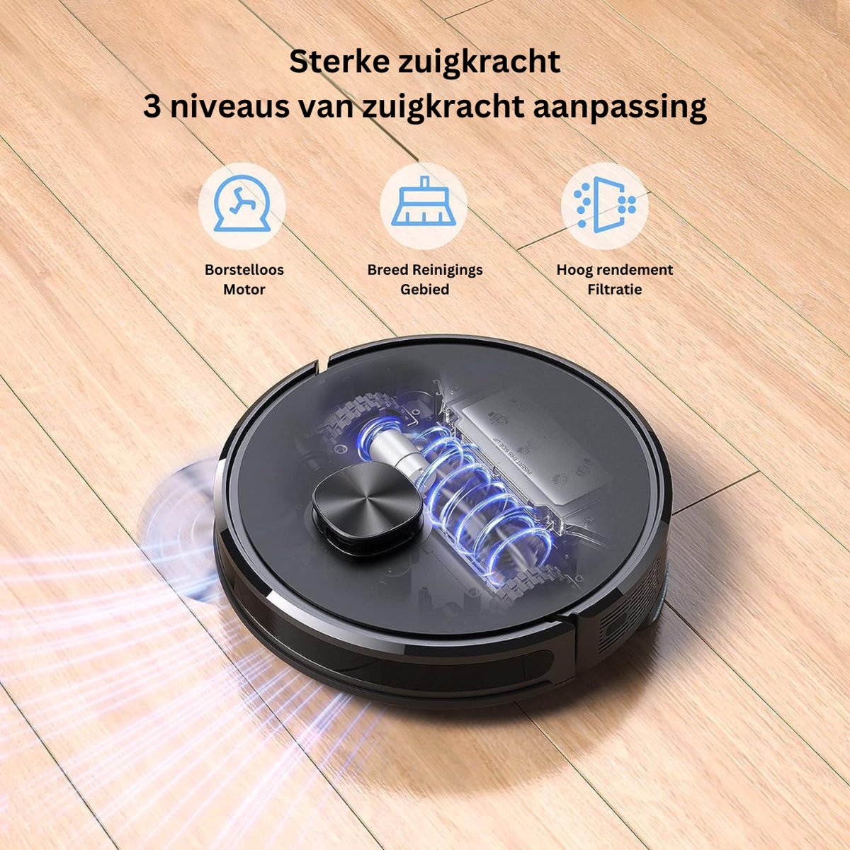 DailySupplies Robotstofzuiger met Laadstation Zwart