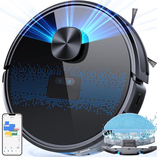DailySupplies Robotstofzuiger met Laadstation Zwart