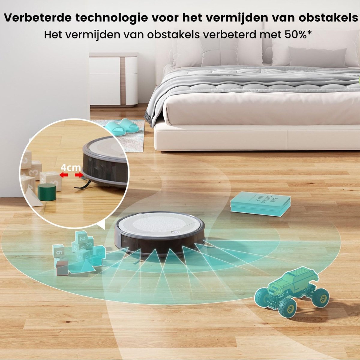Dailysuppliess Robotstofzuiger met Dweilfunctie Grijs