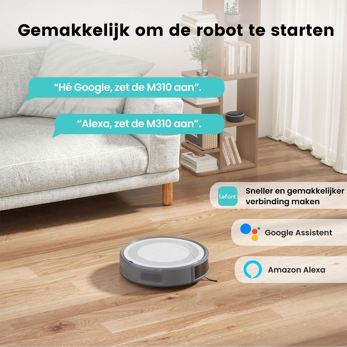 Dailysuppliess Robotstofzuiger met Dweilfunctie Grijs