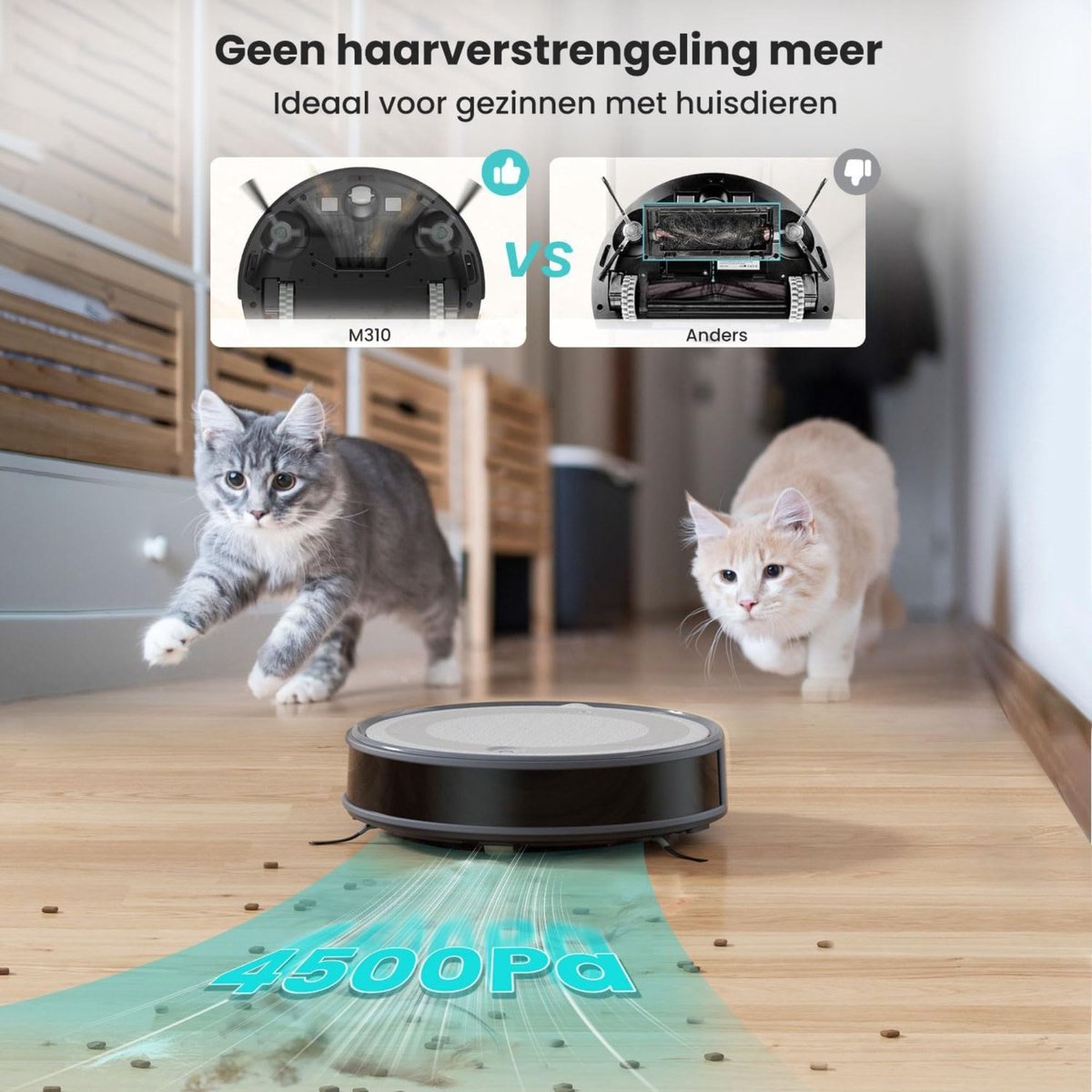 Dailysuppliess Robotstofzuiger met Dweilfunctie Grijs