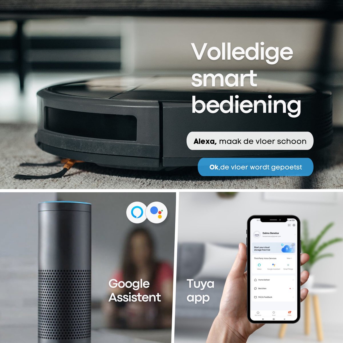 Dalmo BX5 Robotstofzuiger Zwart