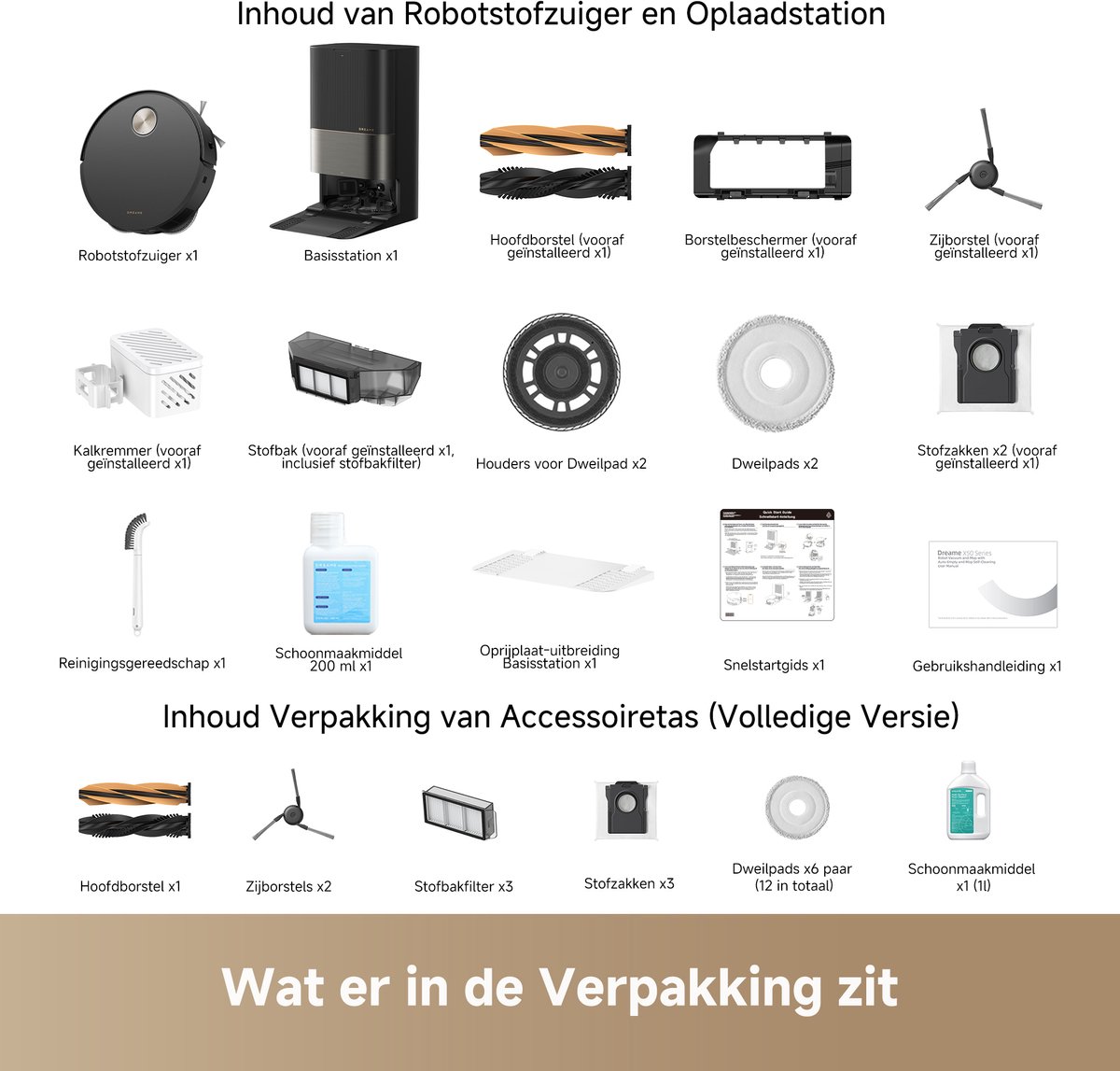 Dreame X50 Ultra Complete Robotstofzuiger Zwart