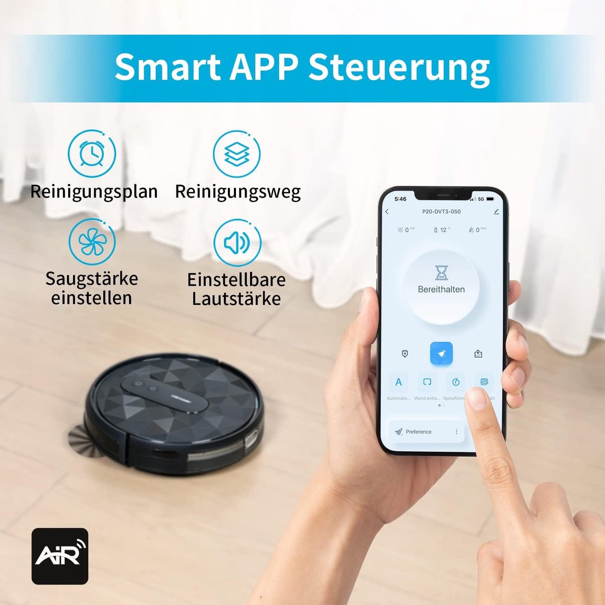 Dweilrobot Appbediening