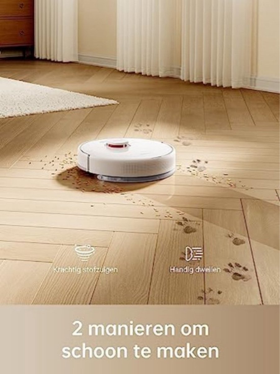 Dweilrobot Robotstofzuiger Met Laadstation Wit