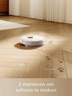 Dweilrobot Robotstofzuiger Met Laadstation Wit