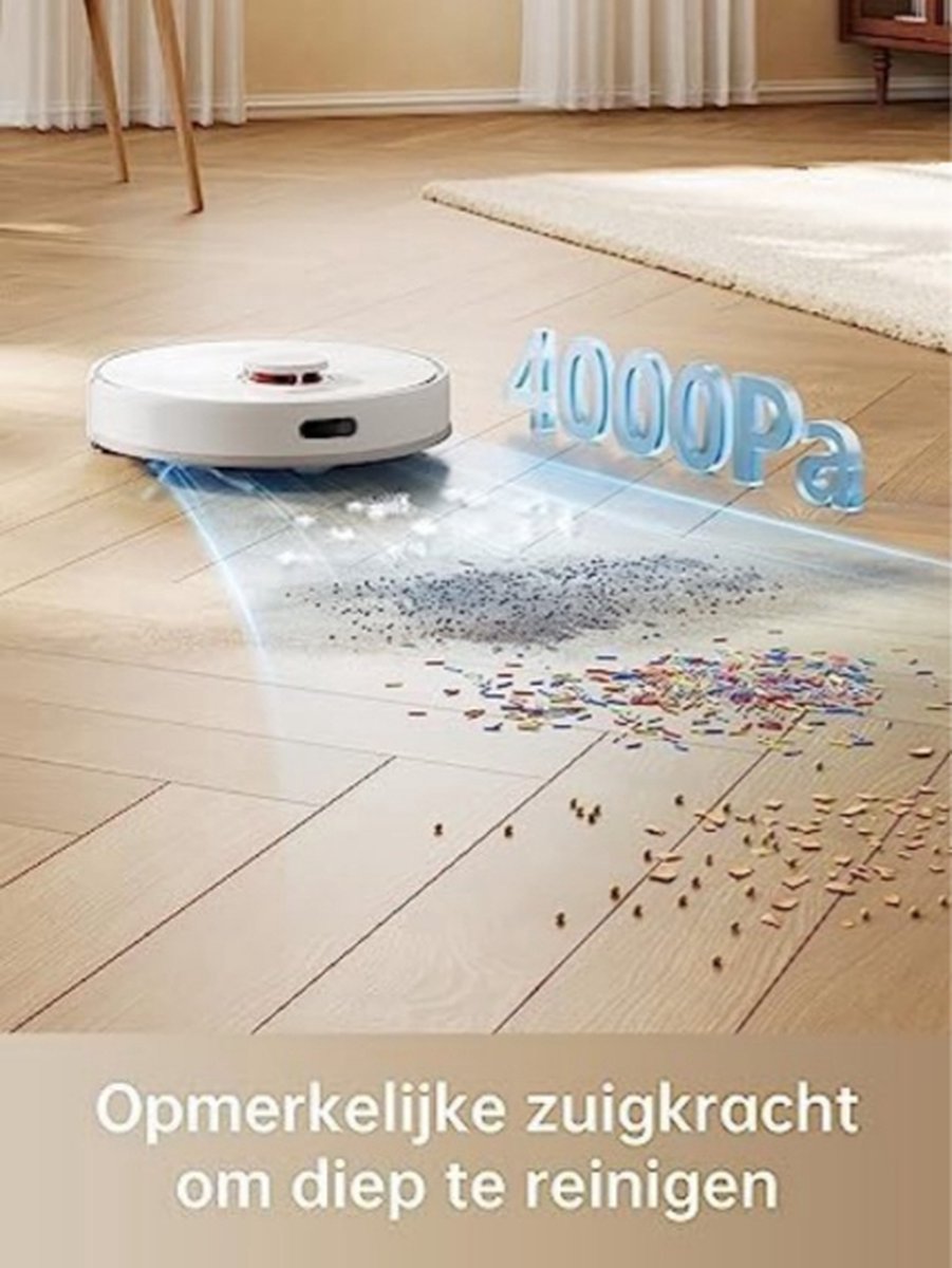 Dweilrobot Robotstofzuiger Met Laadstation Wit