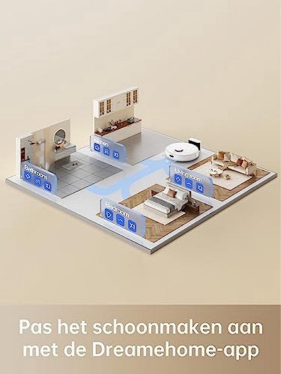 Dweilrobot Robotstofzuiger Met Laadstation Wit