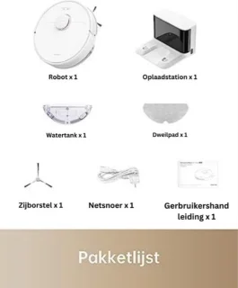 Dweilrobot Robotstofzuiger Met Laadstation Wit