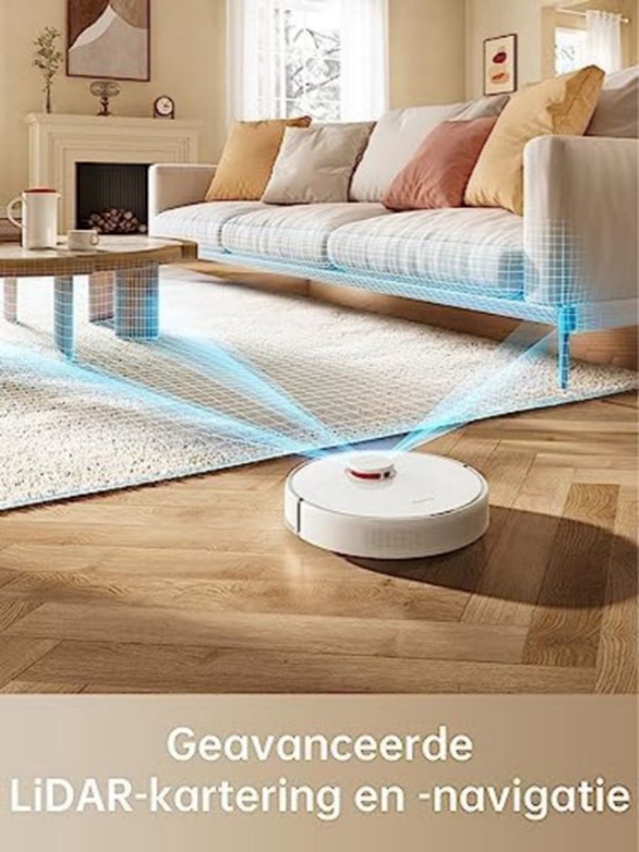 Dweilrobot Robotstofzuiger Met Laadstation Wit