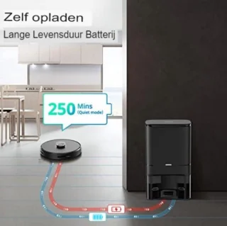Dweilrobot robotstofzuiger met laadstation