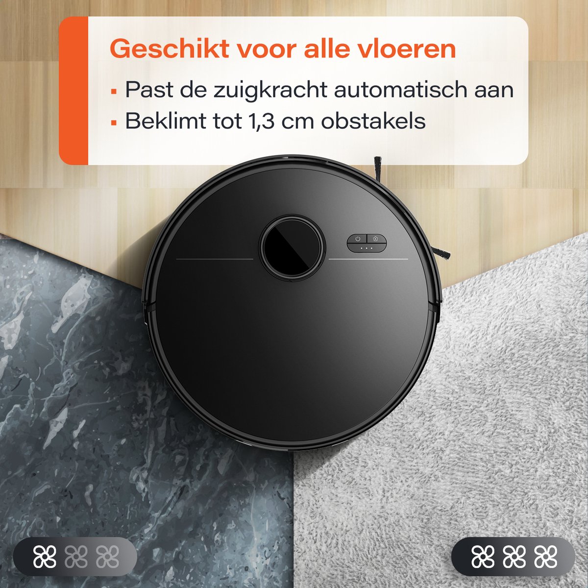 Ecopro Skoov Robotstofzuiger met Dweilfunctie en Laadstation