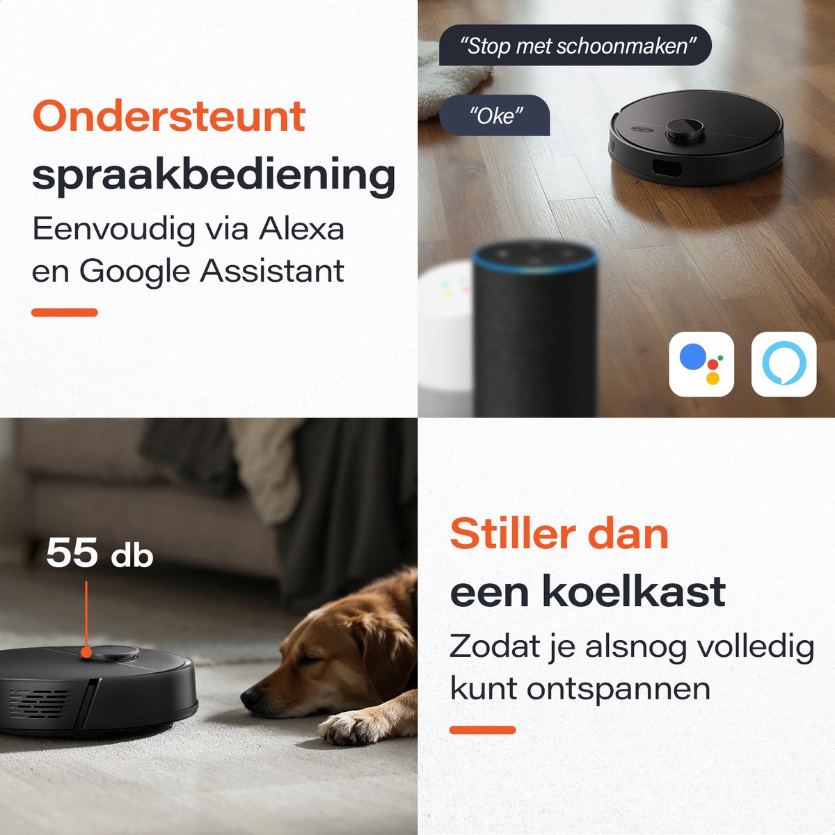 Ecopro Skoov Robotstofzuiger met Dweilfunctie en Laadstation