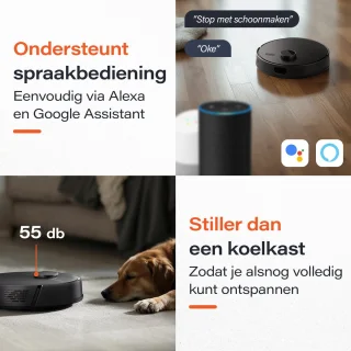 Ecopro Skoov Robotstofzuiger met Dweilfunctie en Laadstation