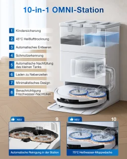 Ecovacs DEEBOT T50 OMNI Robotstofzuiger - Wit
