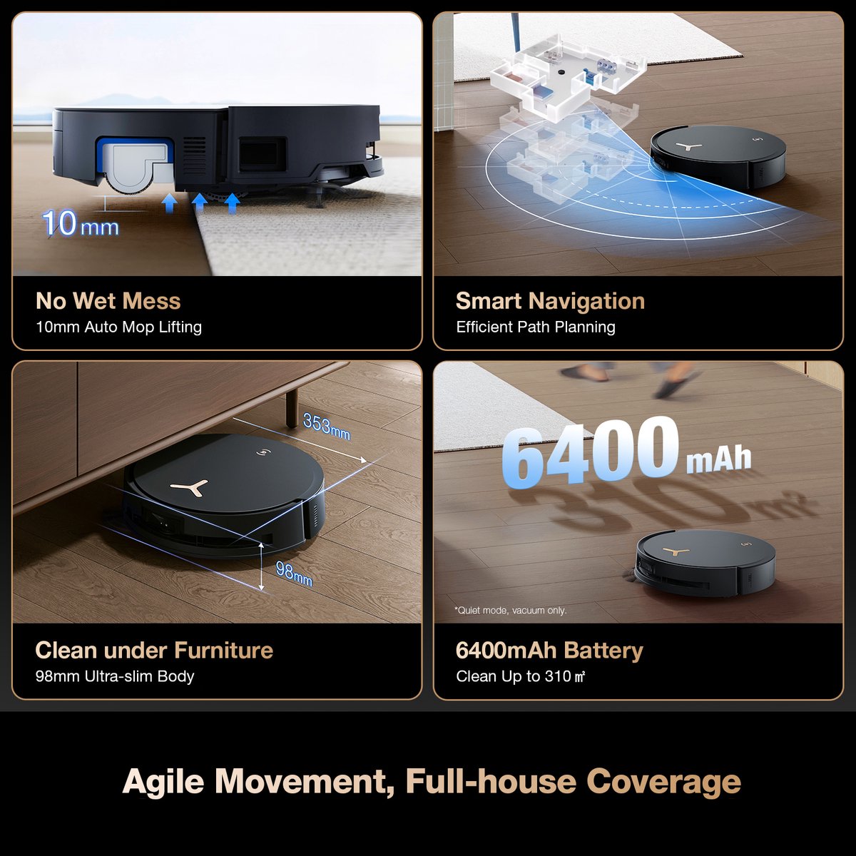 Ecovacs DEEBOT X8 PRO OMNI Black Robotstofzuiger