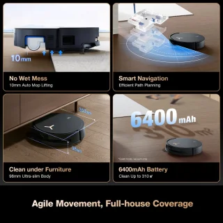Ecovacs DEEBOT X8 PRO OMNI Black Robotstofzuiger
