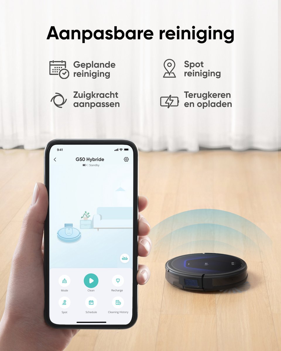 eufy Clean G50 Hybrid Robotstofzuiger