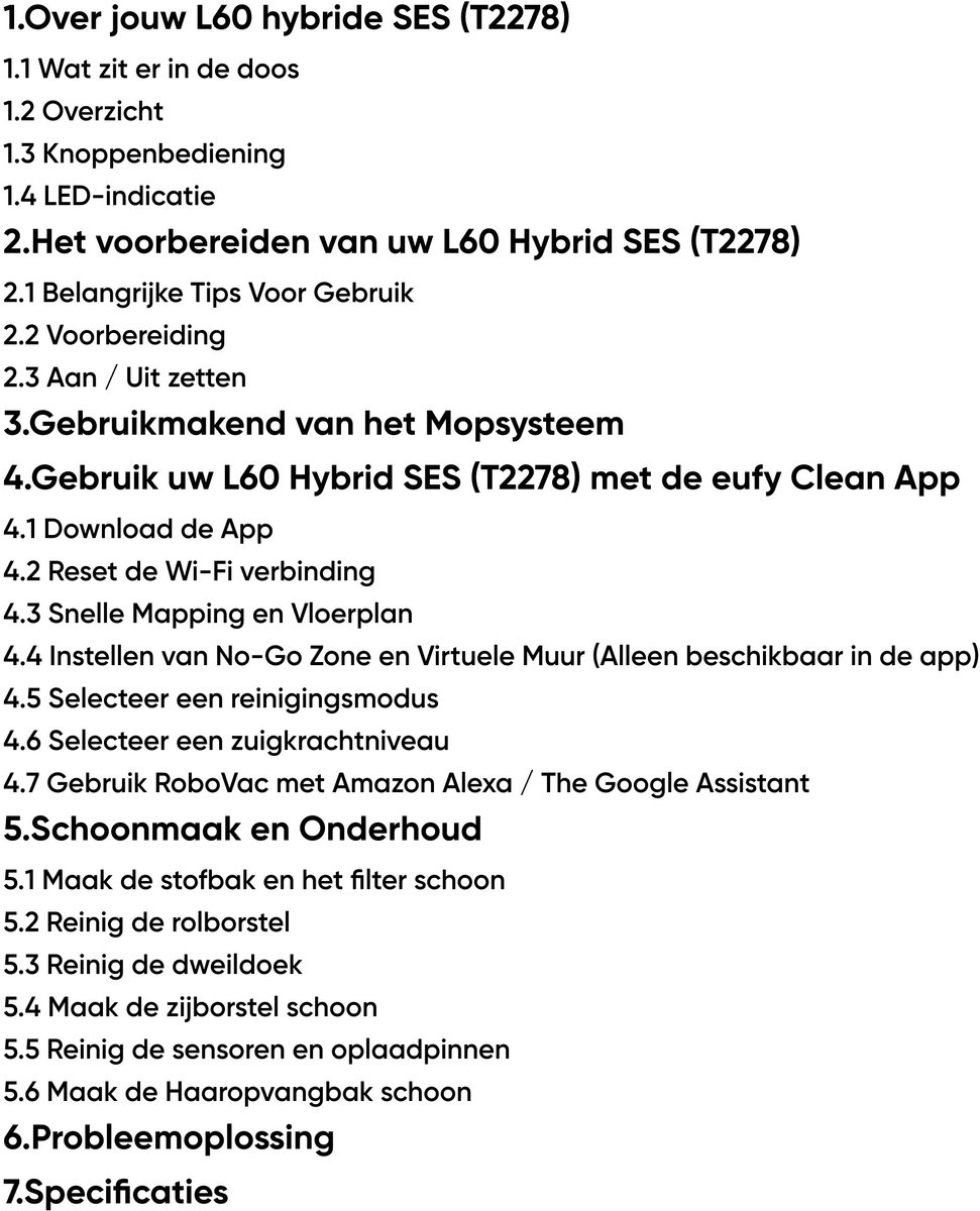 eufy Clean L60 Hybrid Robotstofzuiger met Automatisch Leegstation